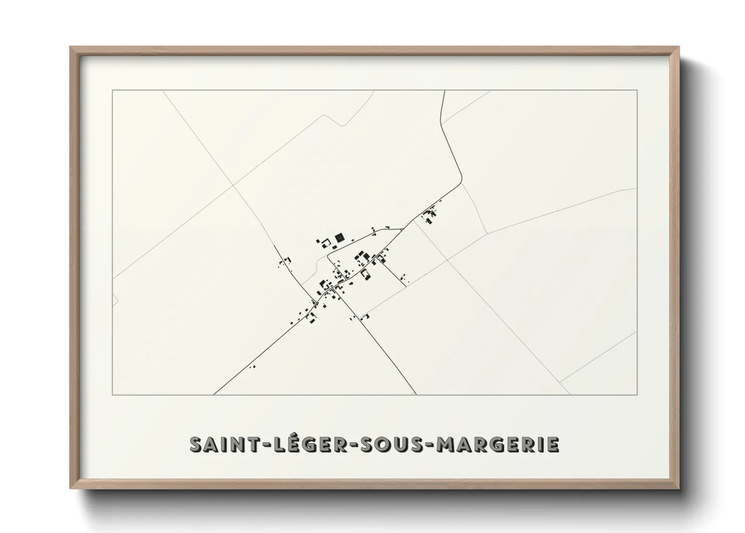 Une affiche de carte sur Saint-Léger-sous-Margerie