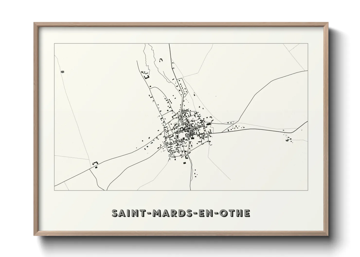 Une affiche de carte sur Saint-Mards-en-Othe