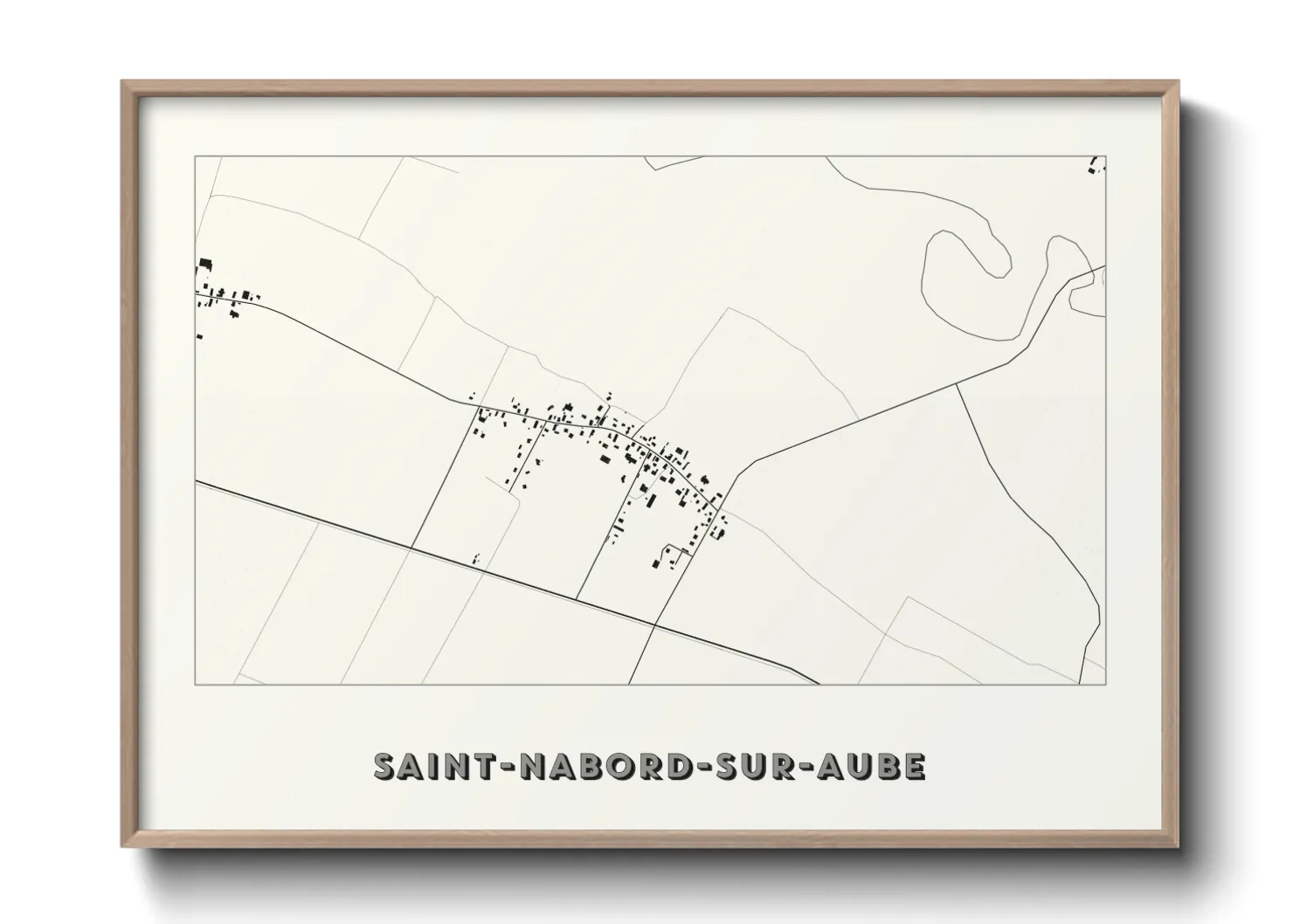 Une affiche de carte sur Saint-Nabord-sur-Aube