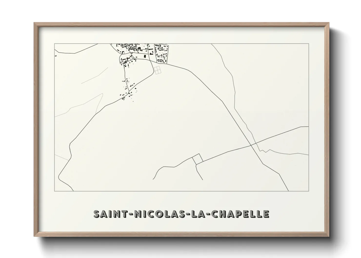Une affiche de carte sur Saint-Nicolas-la-Chapelle