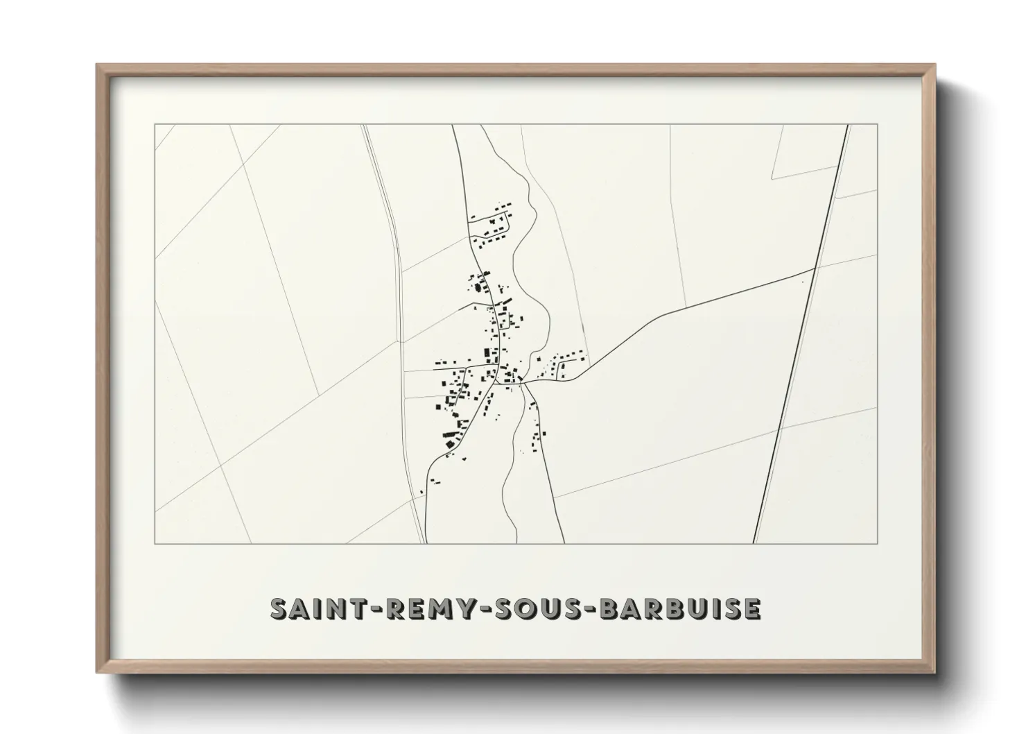 Une affiche de carte sur Saint-Remy-sous-Barbuise