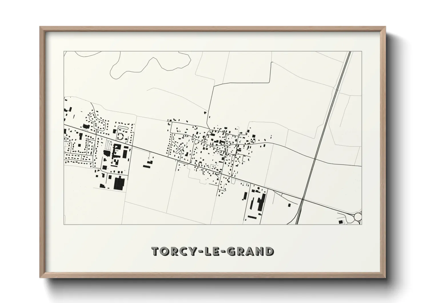 Une affiche de carte sur Torcy-le-Grand