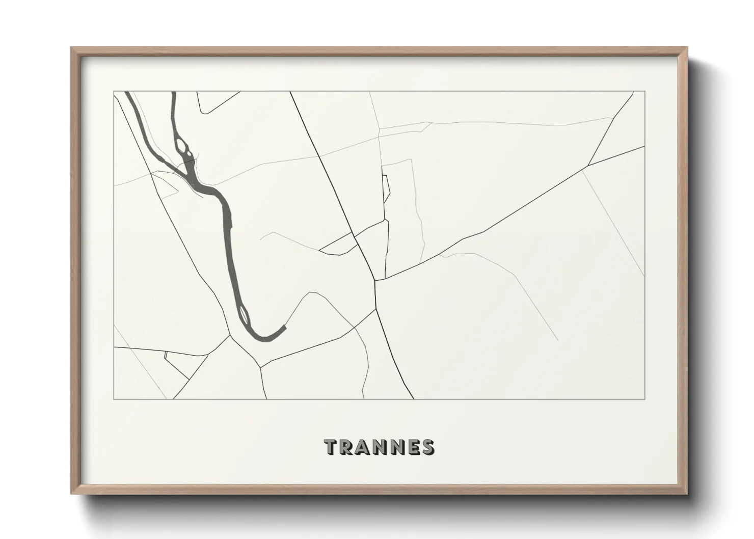 Une affiche de carte sur Trannes
