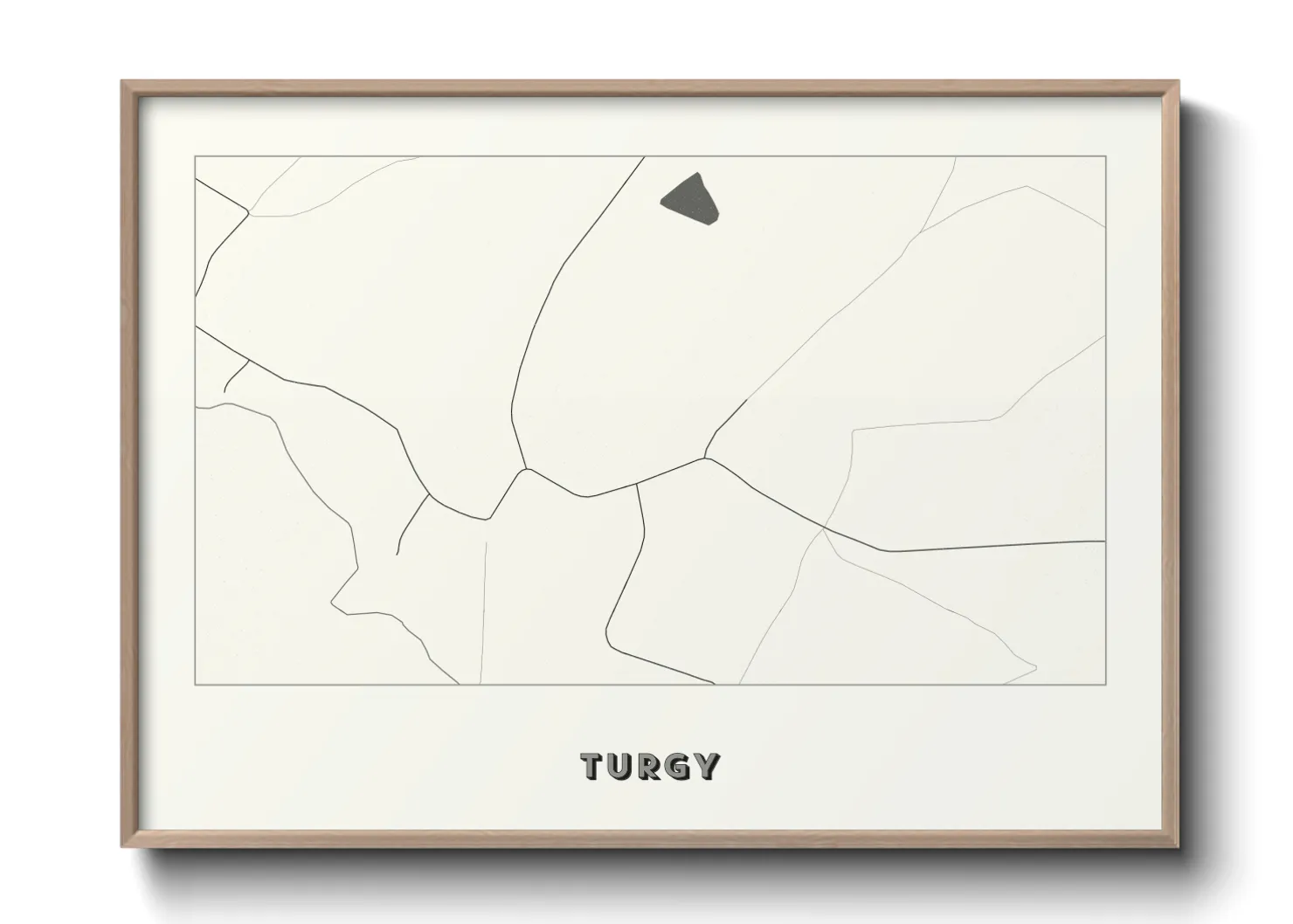 Une affiche de carte sur Turgy