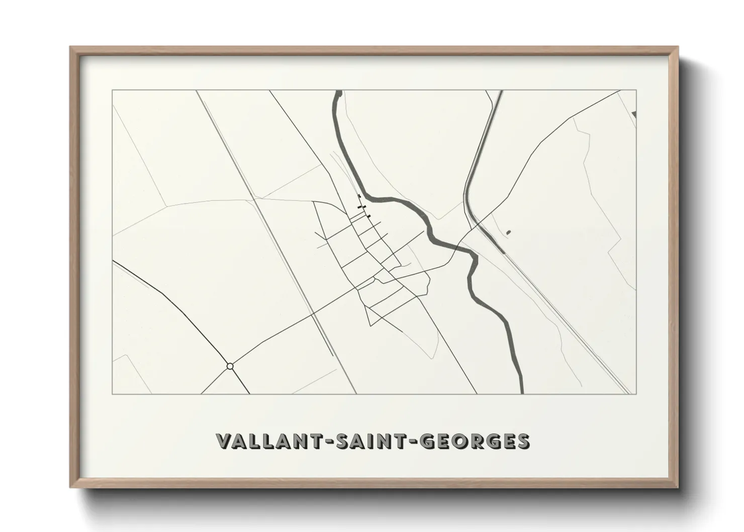 Une affiche de carte sur Vallant-Saint-Georges