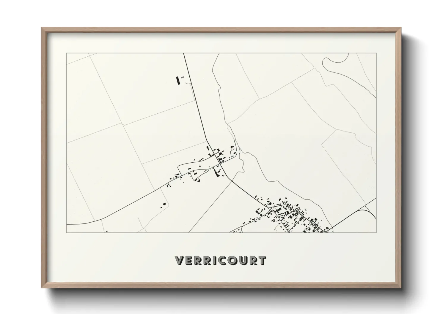 Une affiche de carte sur Verricourt