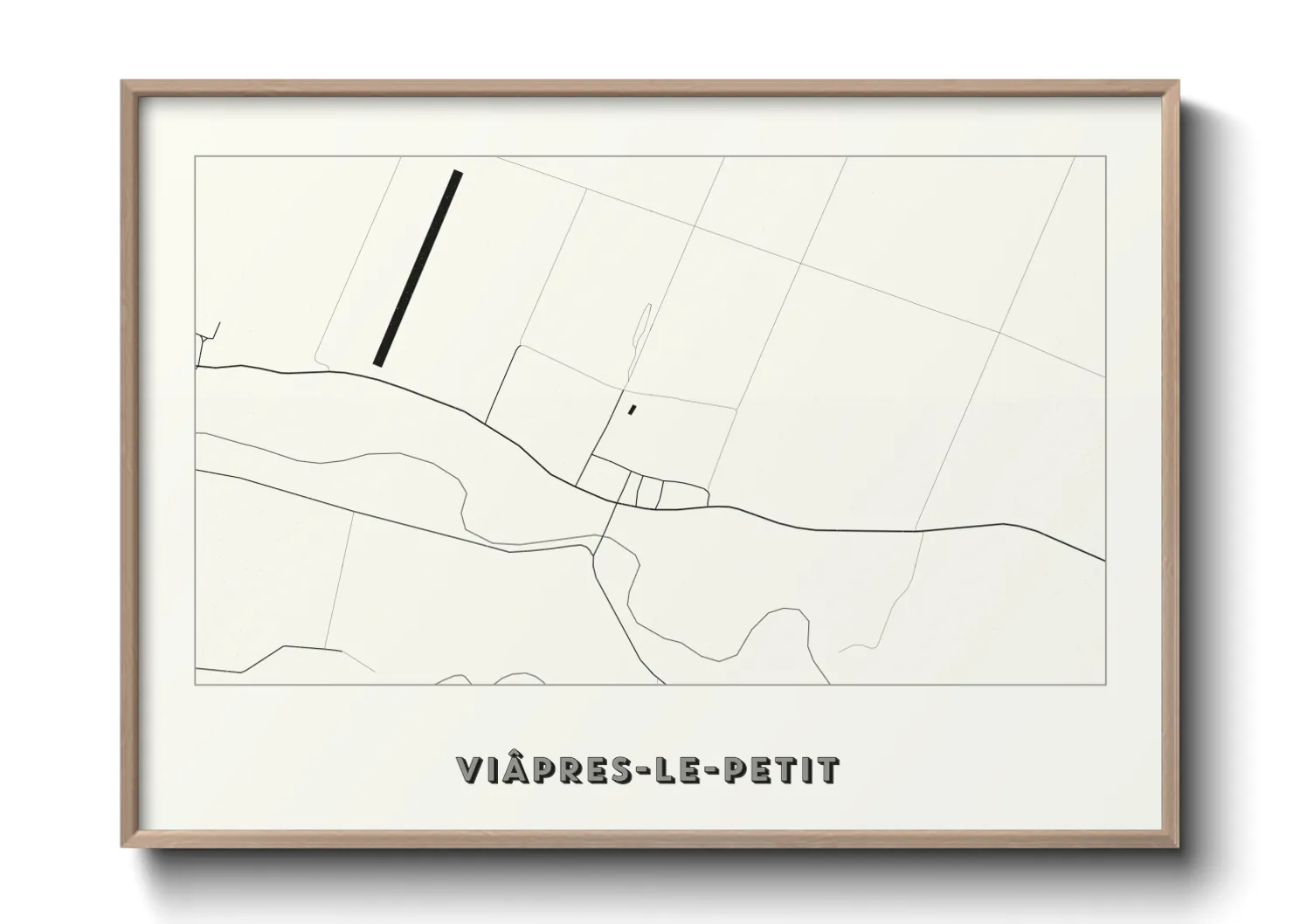 Une affiche de carte sur Viâpres-le-Petit