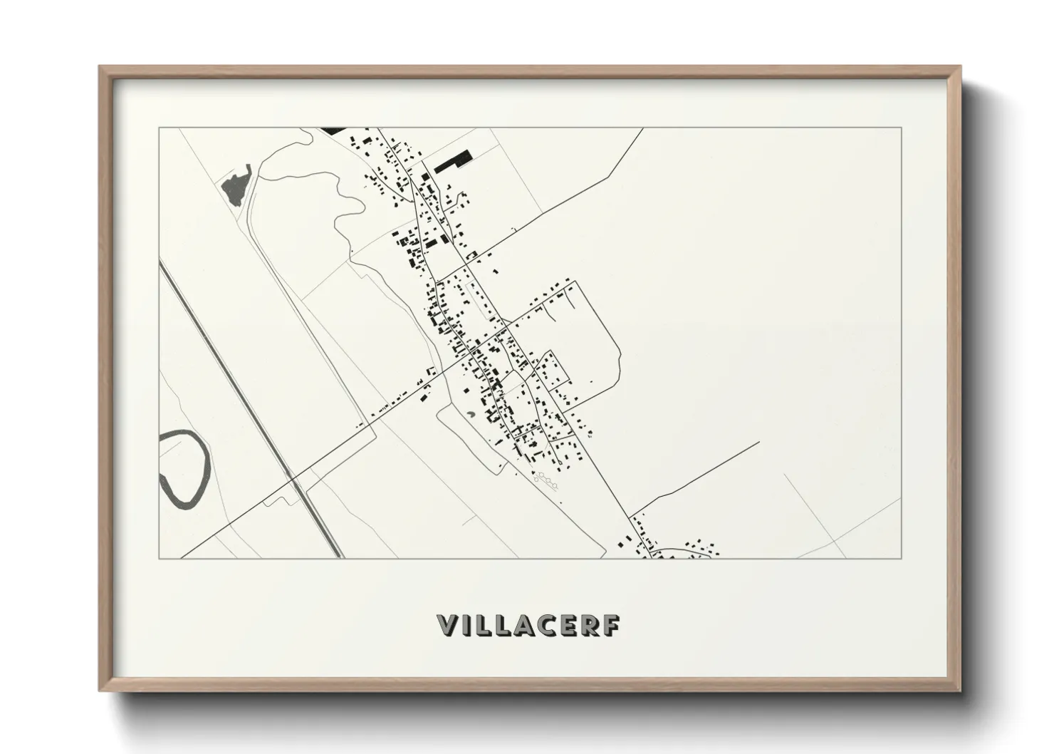 Une affiche de carte sur Villacerf