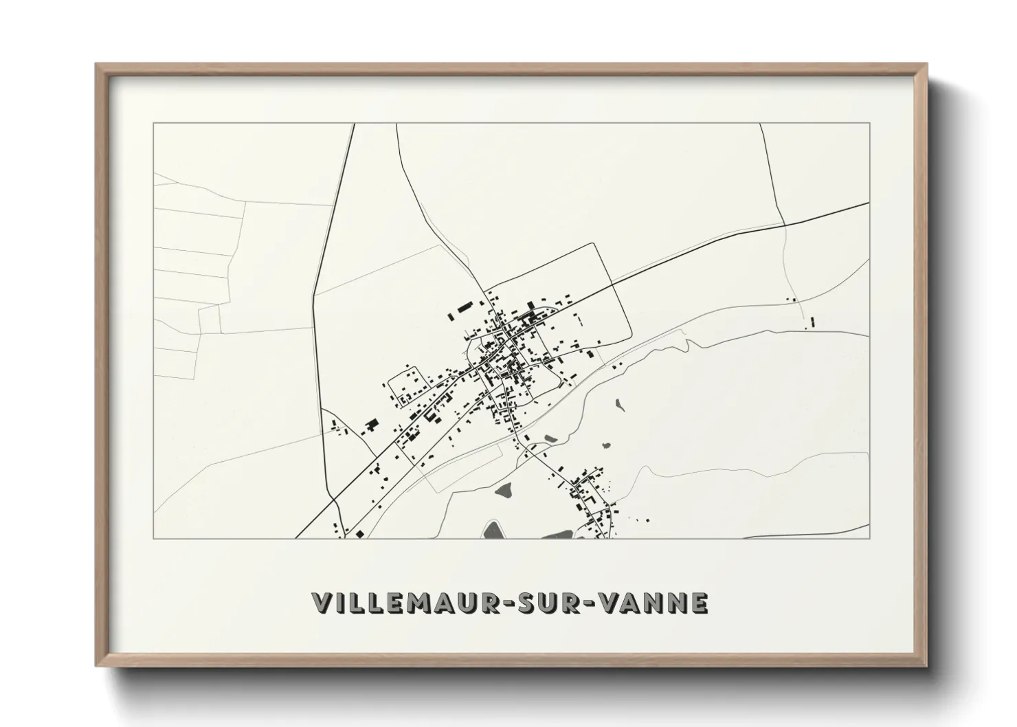 Une affiche de carte sur Villemaur-sur-Vanne