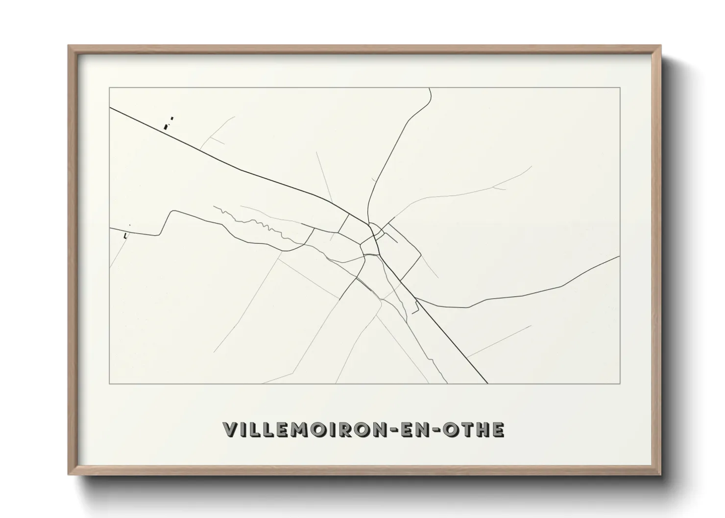 Une affiche de carte sur Villemoiron-en-Othe