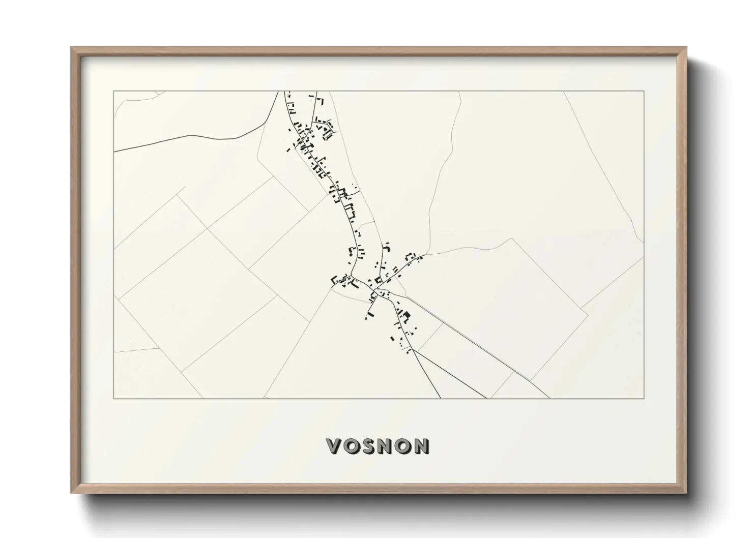 Une affiche de carte sur Vosnon