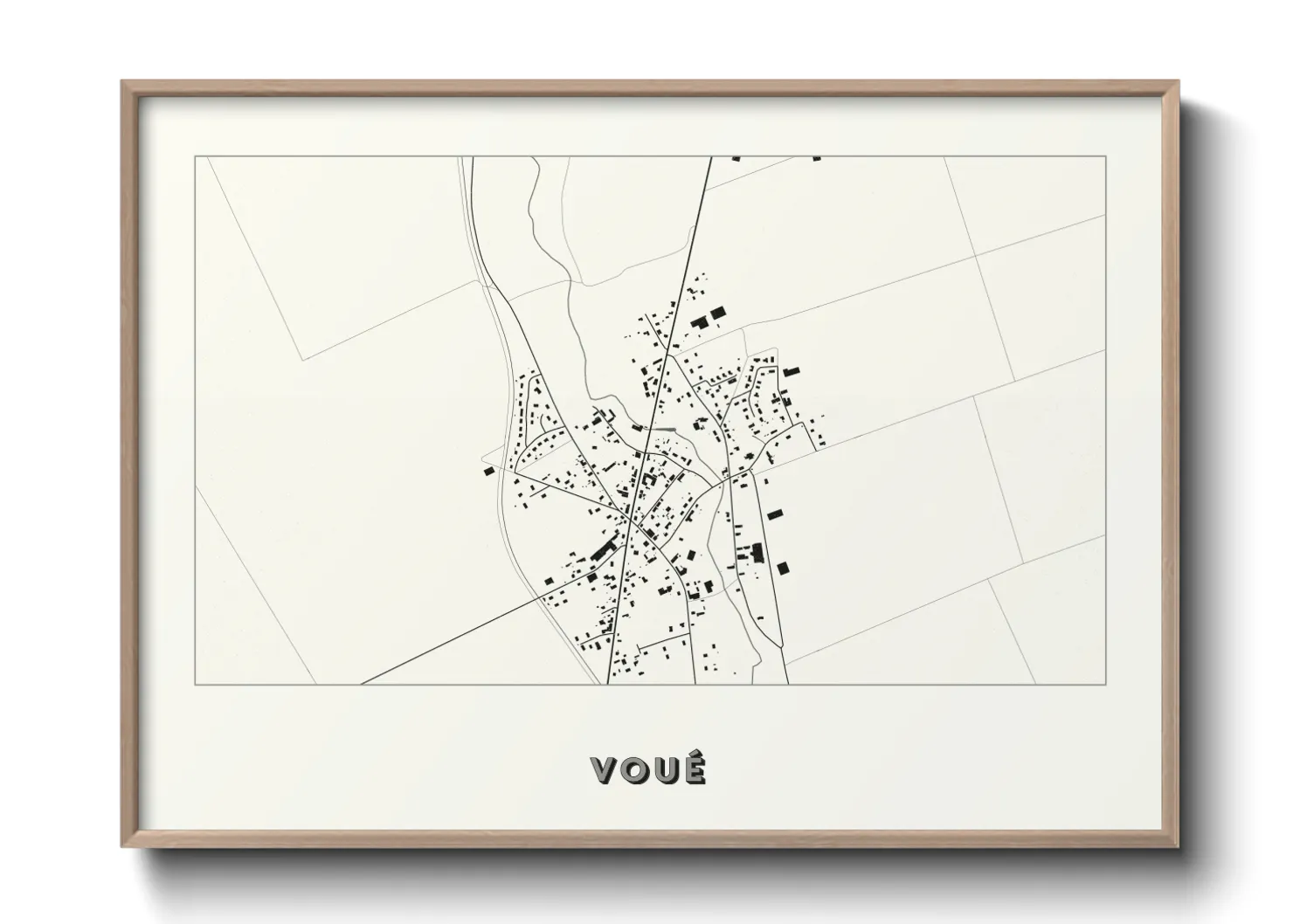 Une affiche de carte sur Voué