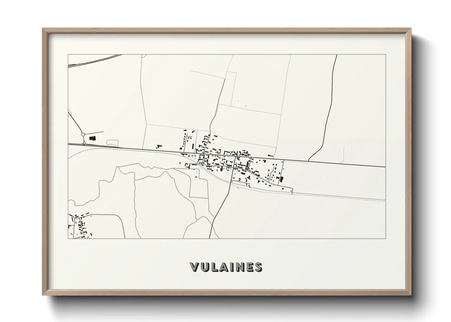 Une affiche de carte sur Vulaines
