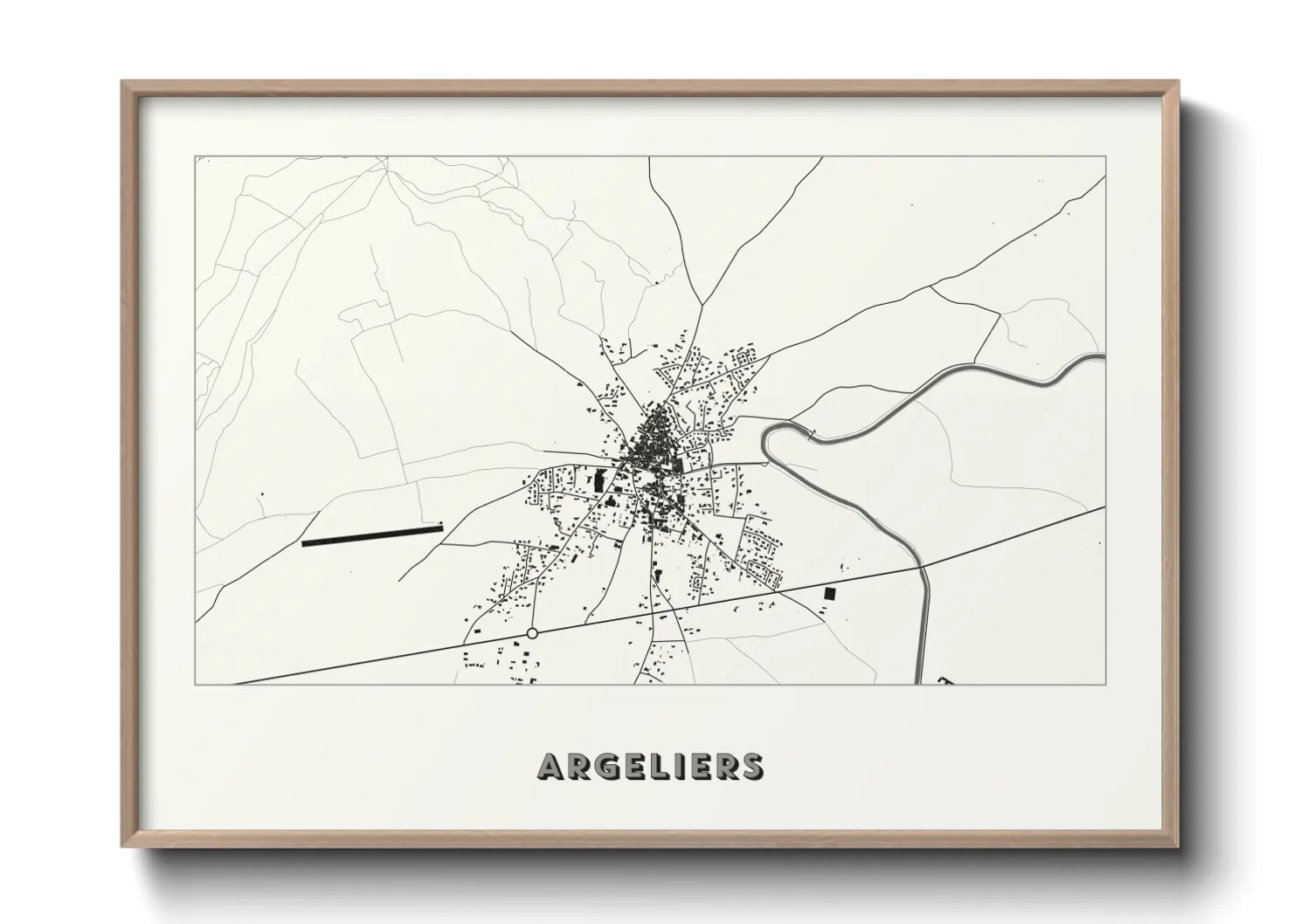 Une affiche de carte sur Argeliers