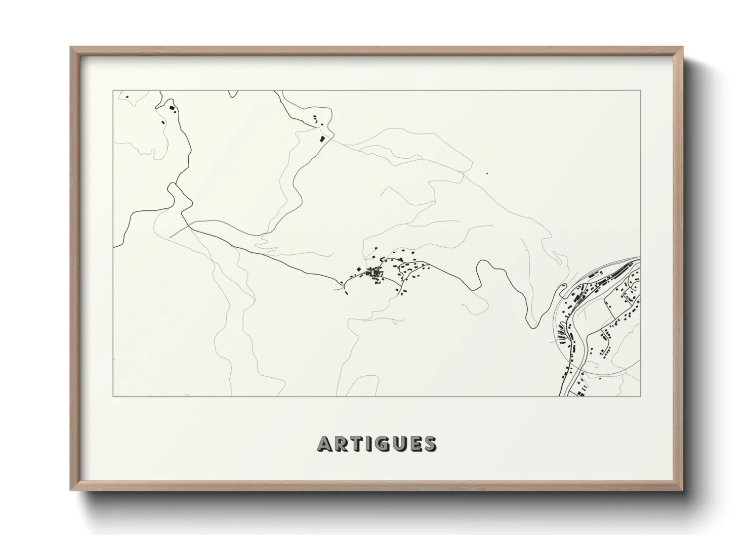 Une affiche de carte sur Artigues