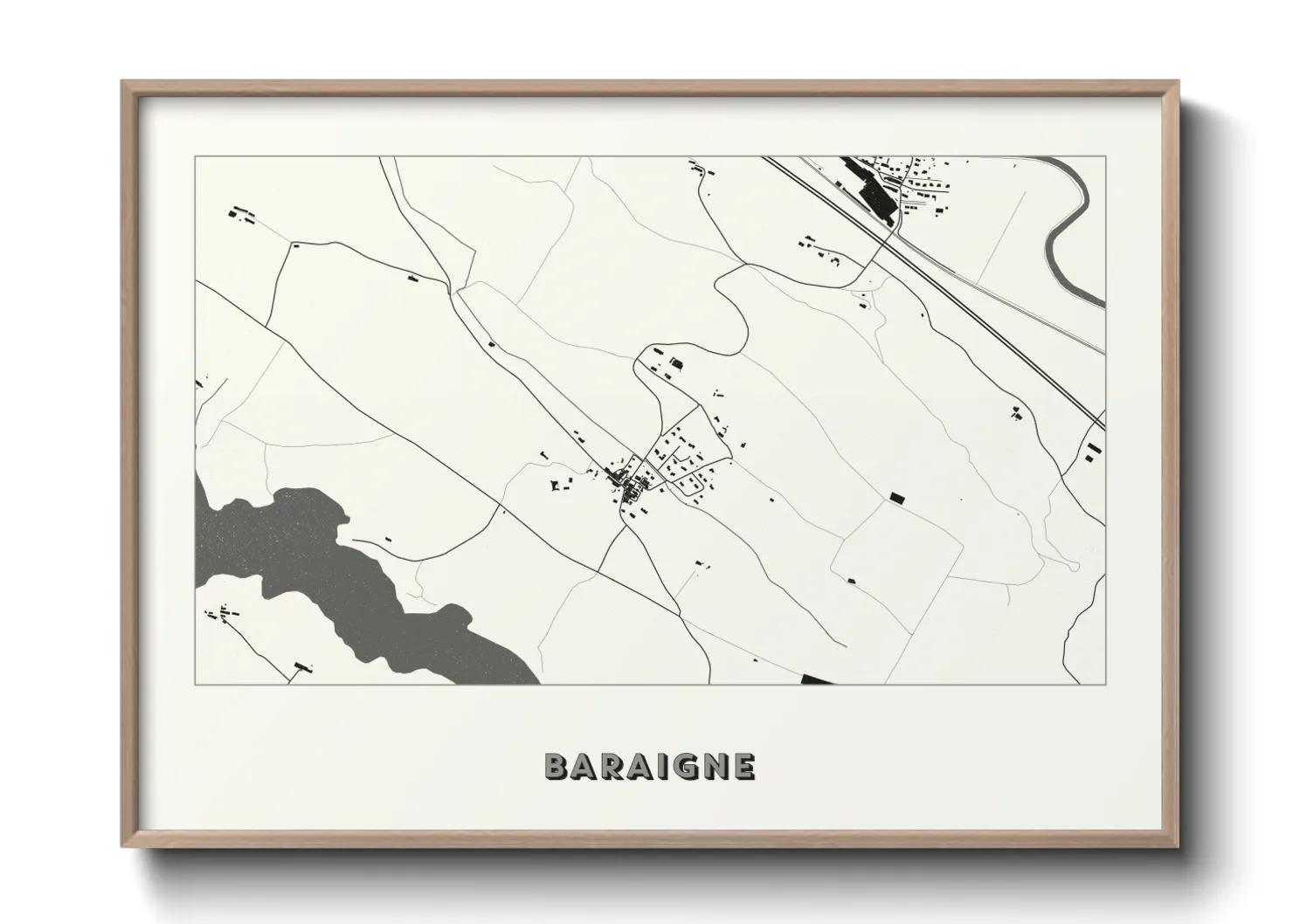 Une affiche de carte sur Baraigne