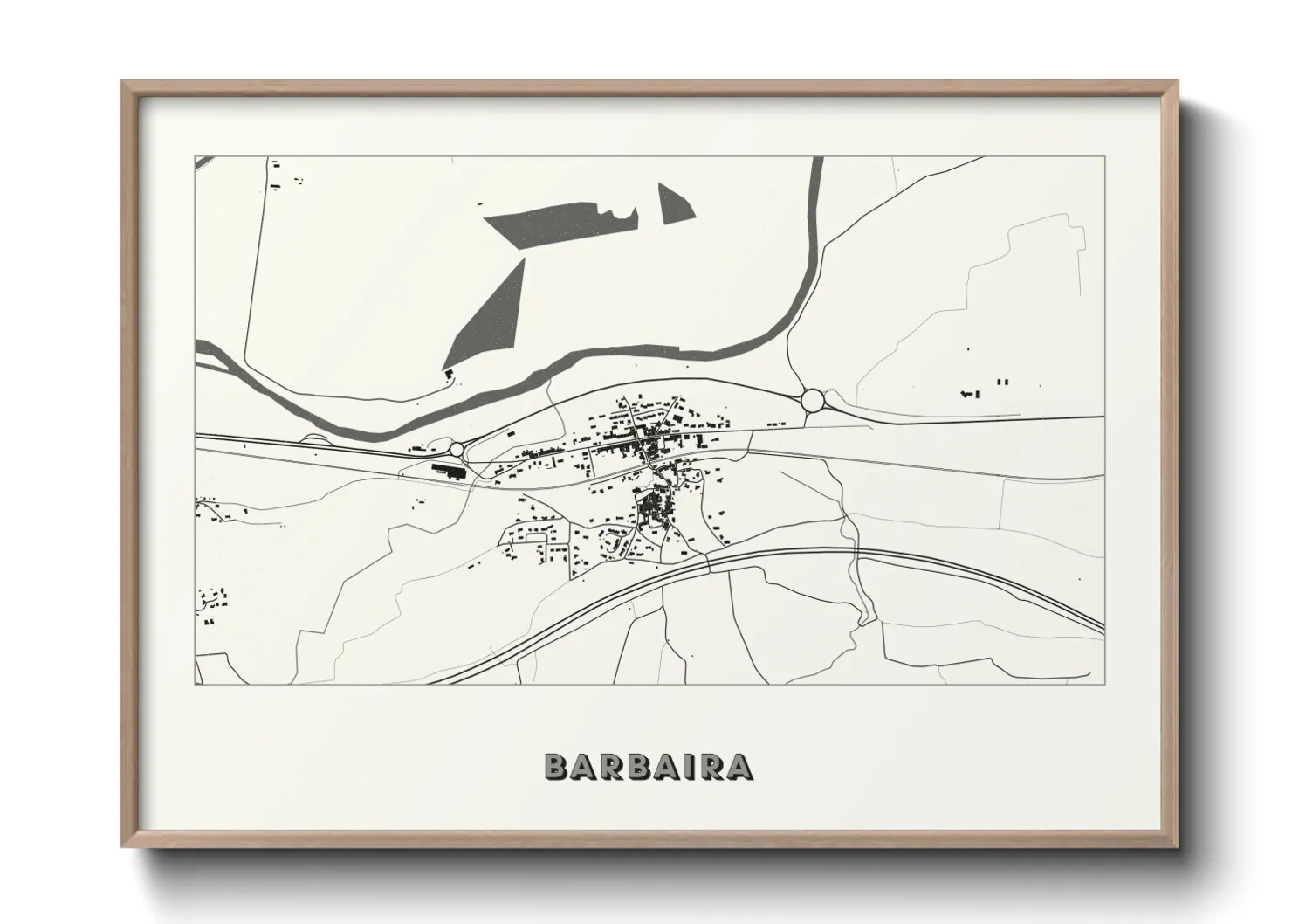Une affiche de carte sur Barbaira