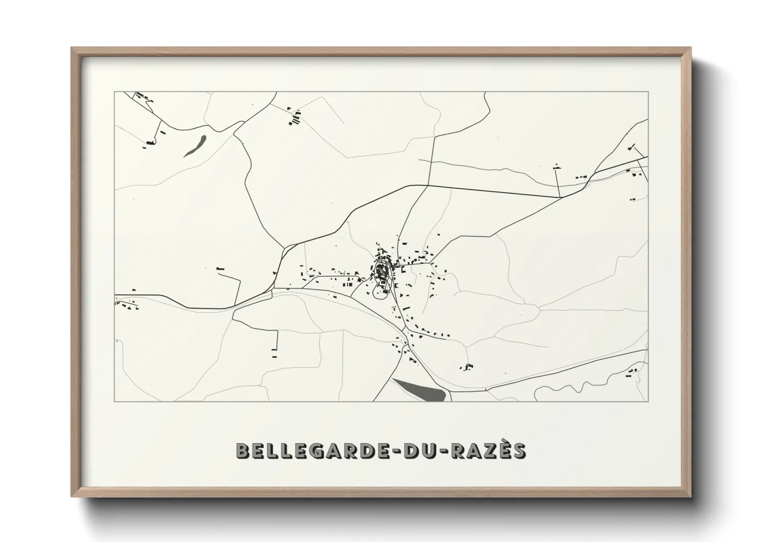 Une affiche de carte sur Bellegarde-du-Razès