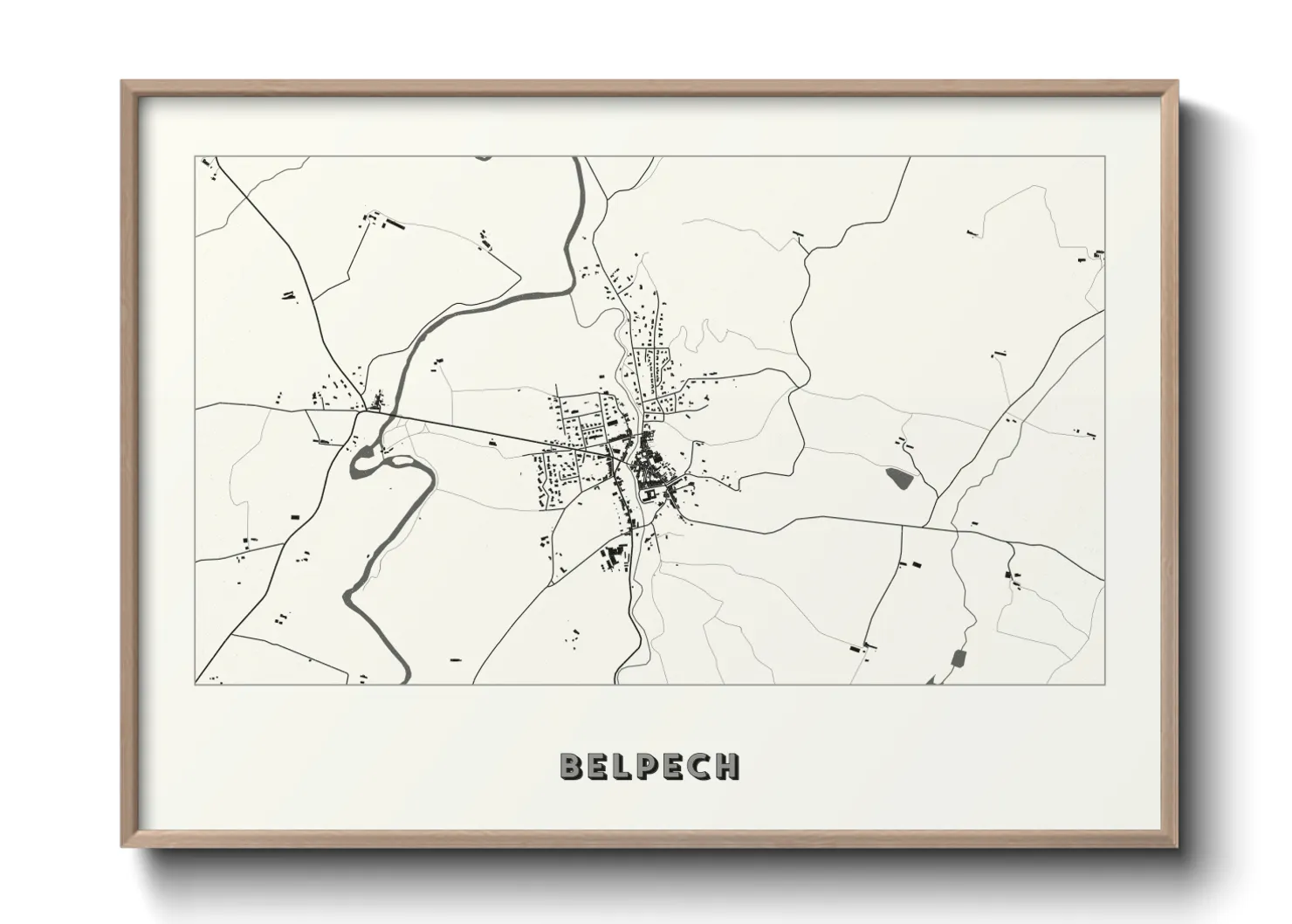 Une affiche de carte sur Belpech