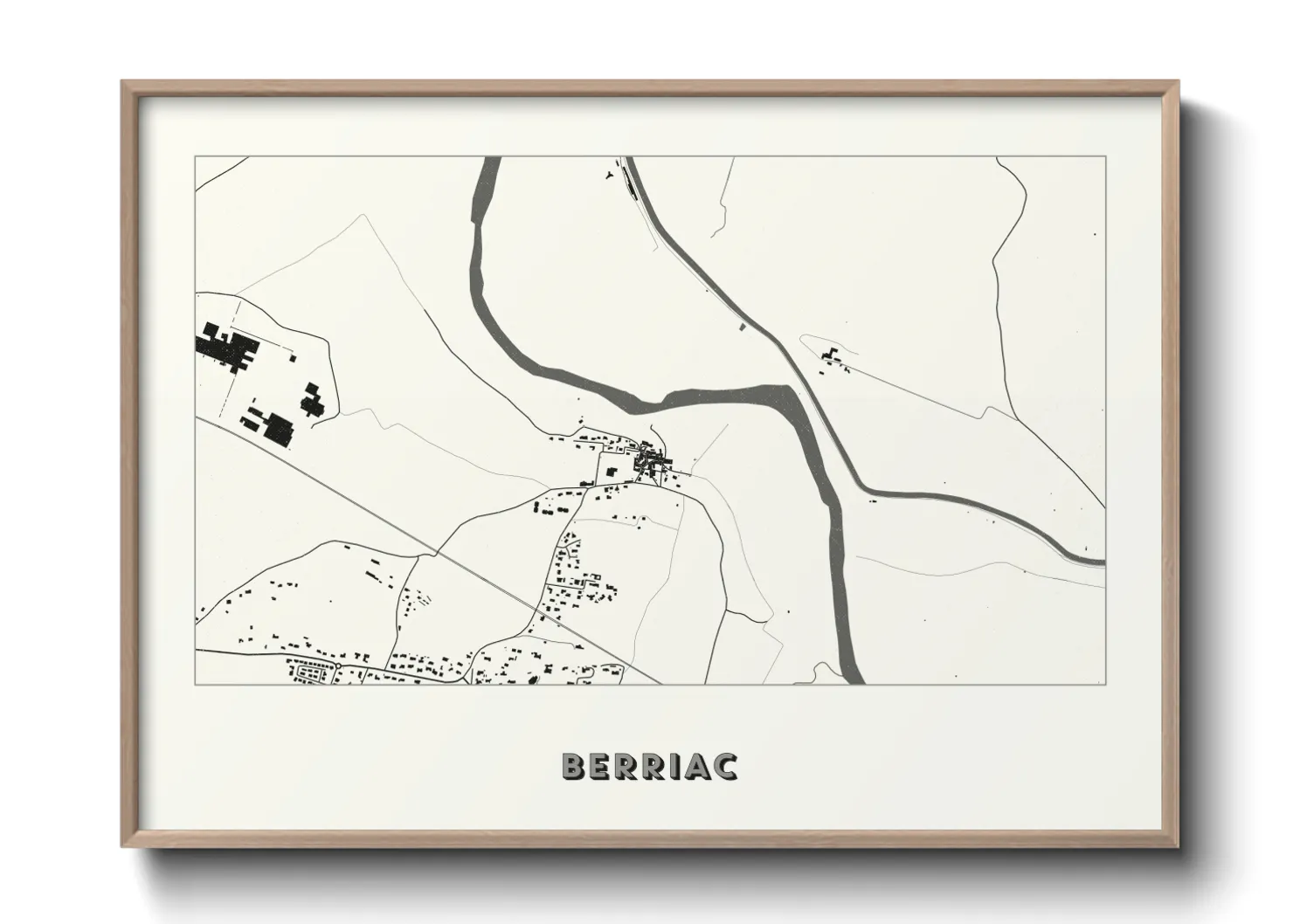 Une affiche de carte sur Berriac