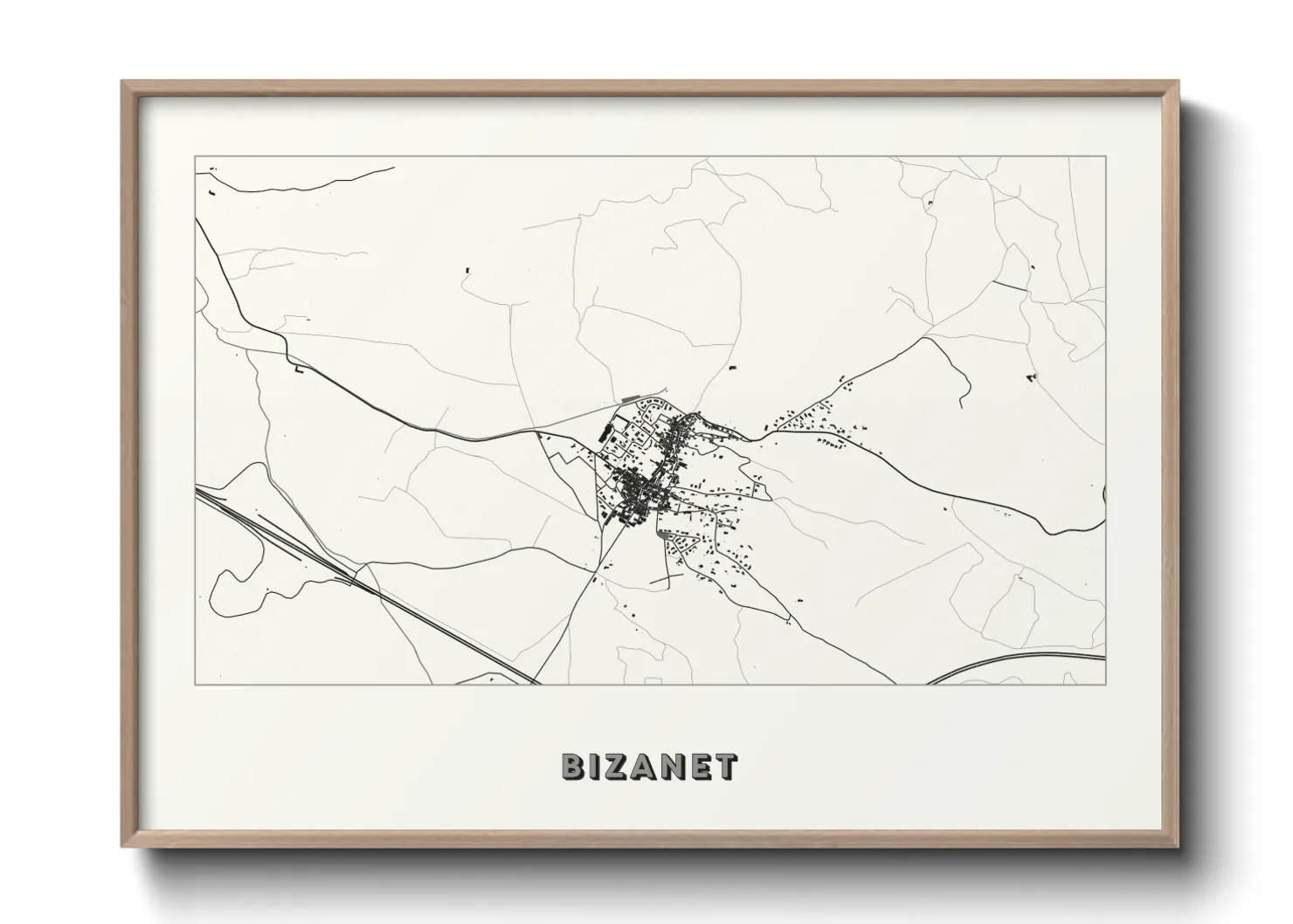 Une affiche de carte sur Bizanet