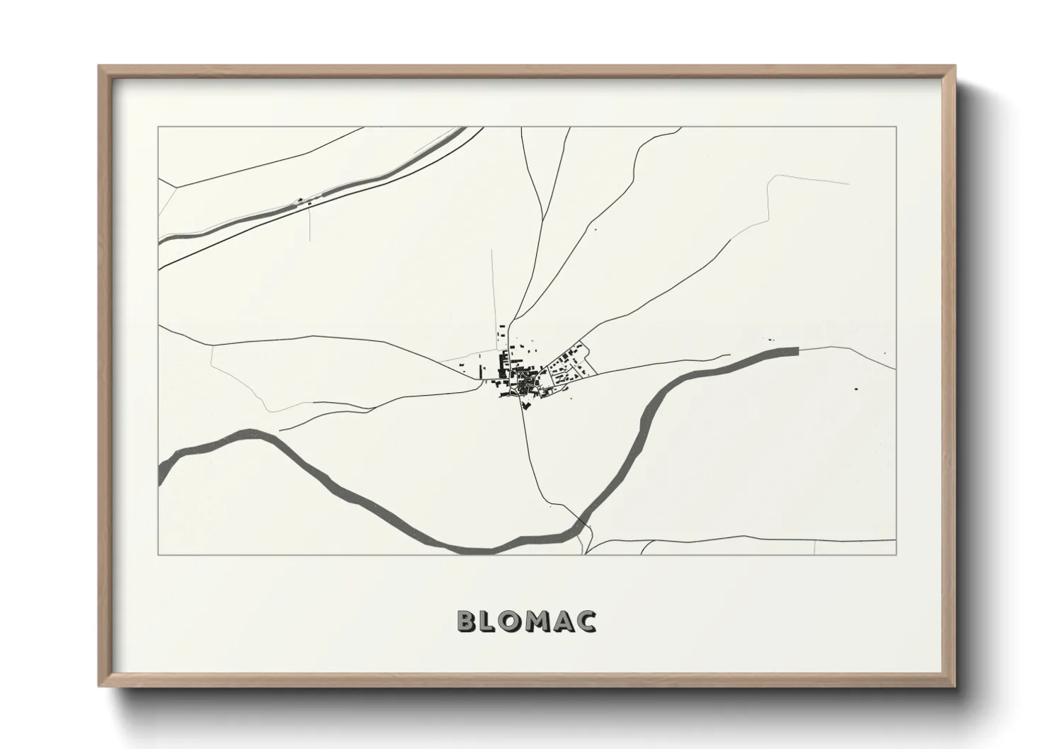 Une affiche de carte sur Blomac