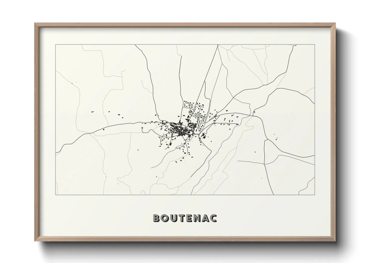 Une affiche de carte sur Boutenac