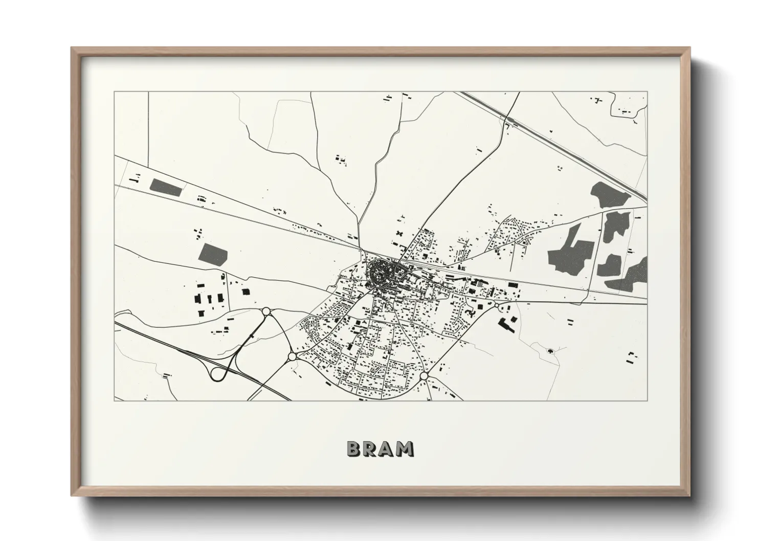 Une affiche de carte sur Bram