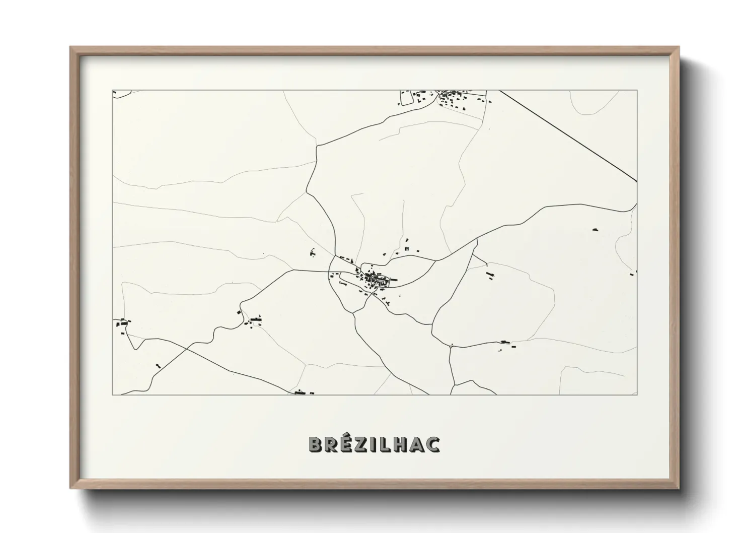 Une affiche de carte sur Brézilhac