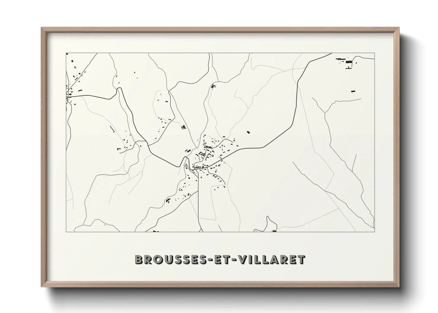 Une affiche de carte sur Brousses-et-Villaret
