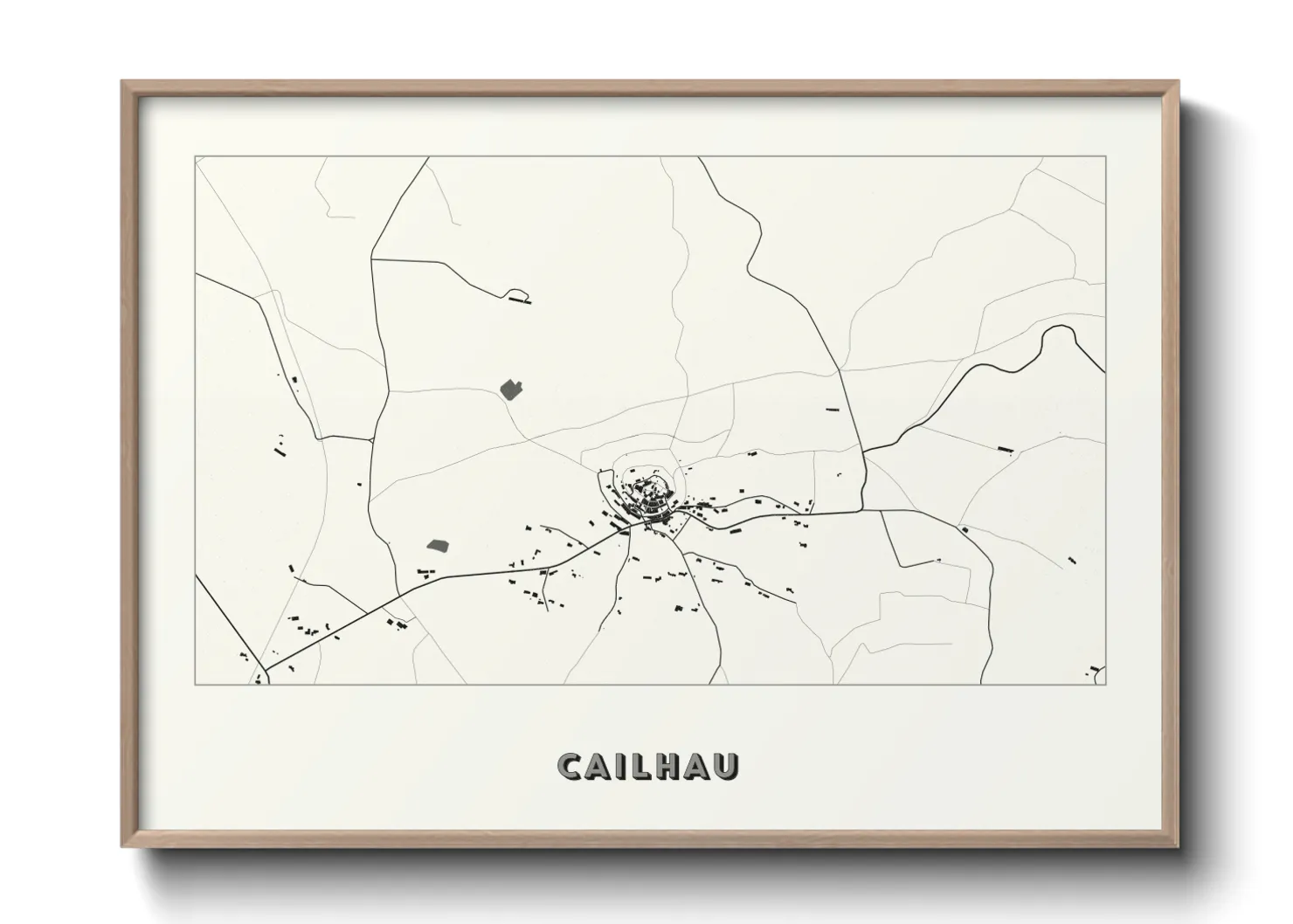Une affiche de carte sur Cailhau