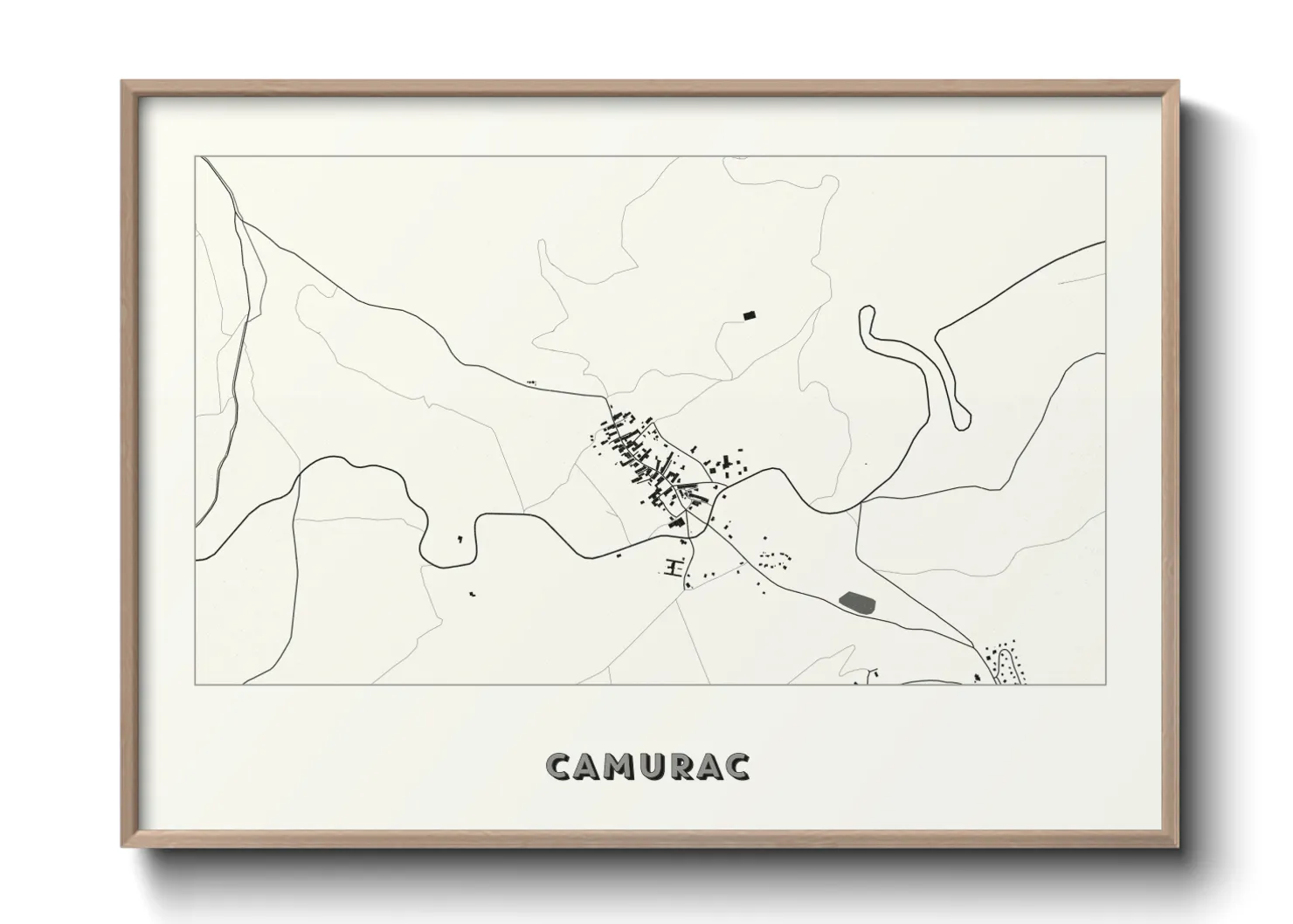 Une affiche de carte sur Camurac