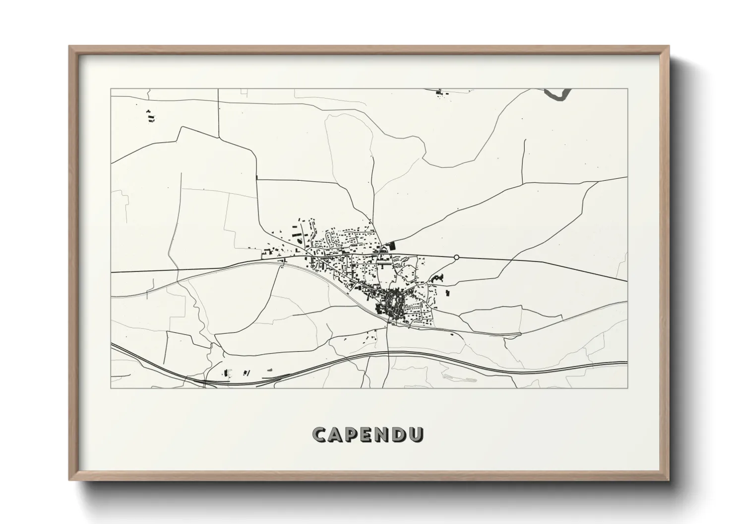 Une affiche de carte sur Capendu