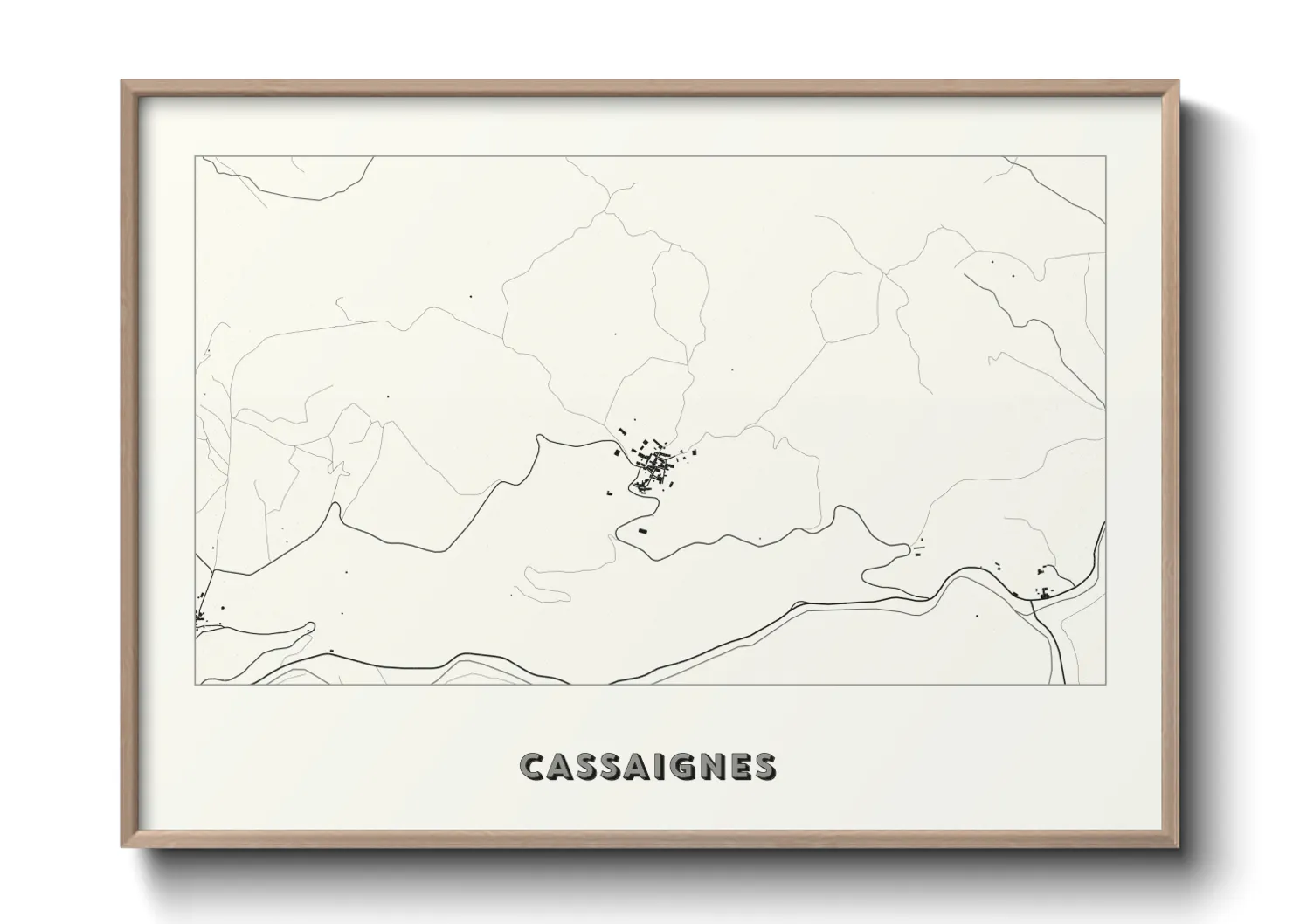 Une affiche de carte sur Cassaignes