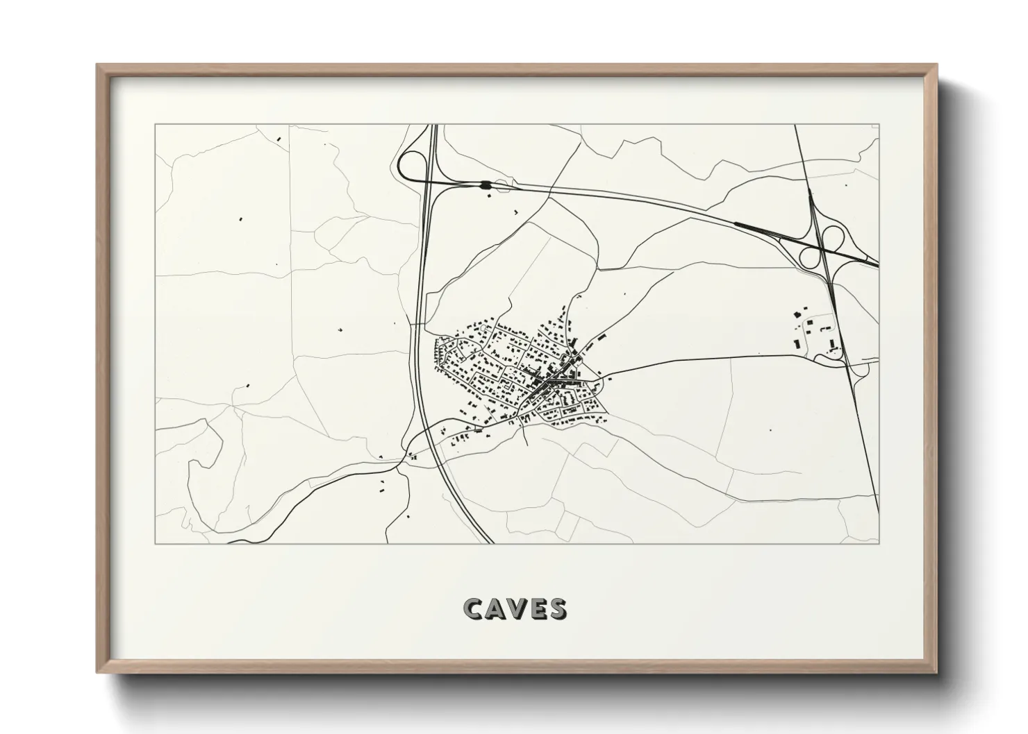 Une affiche de carte sur Caves