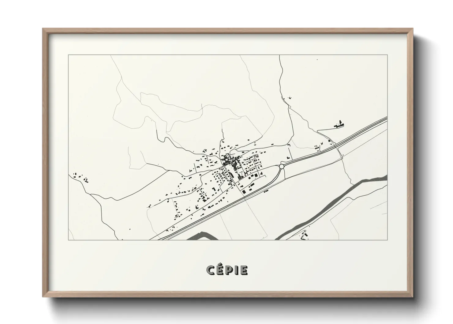 Une affiche de carte sur Cépie