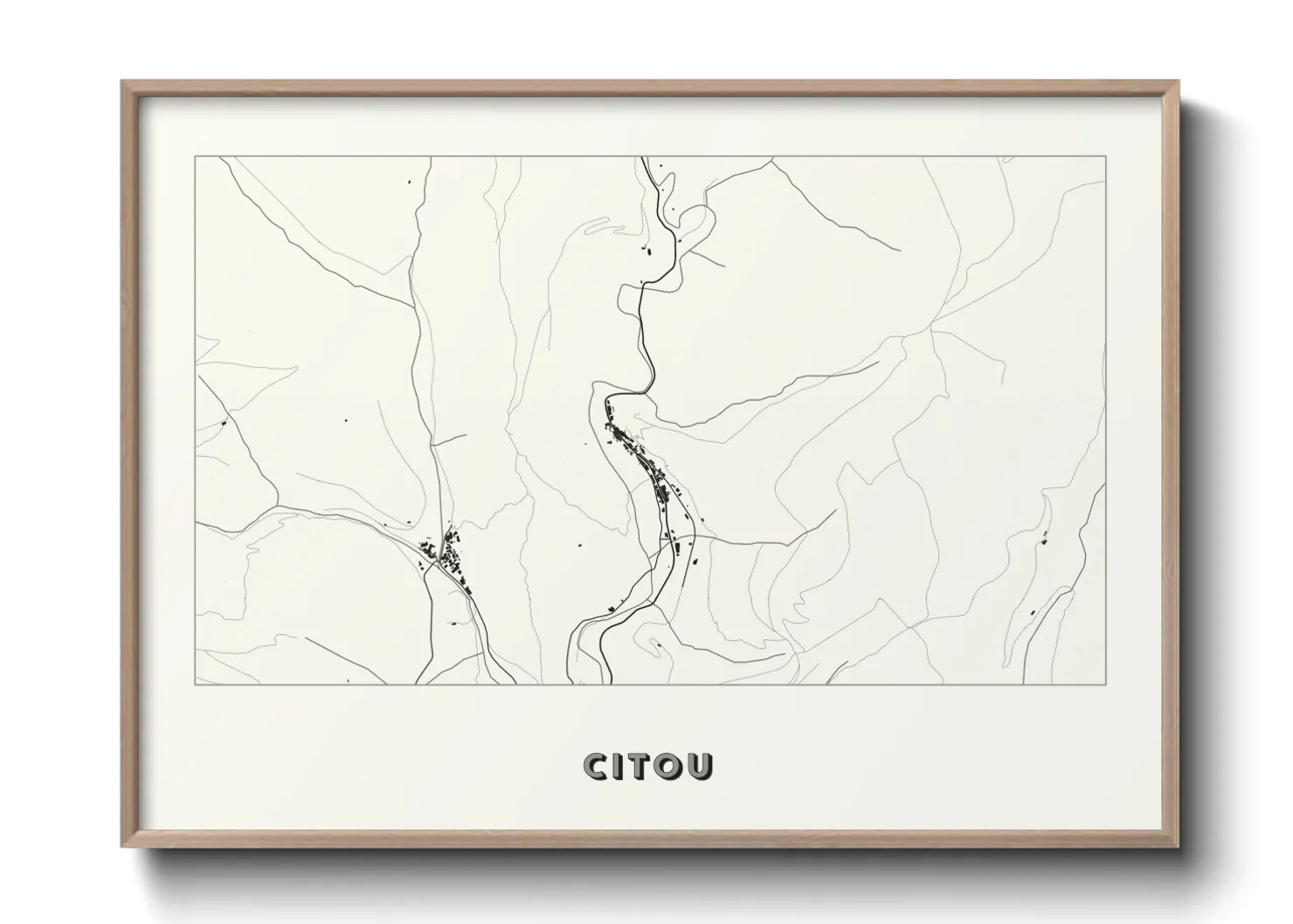 Une affiche de carte sur Citou