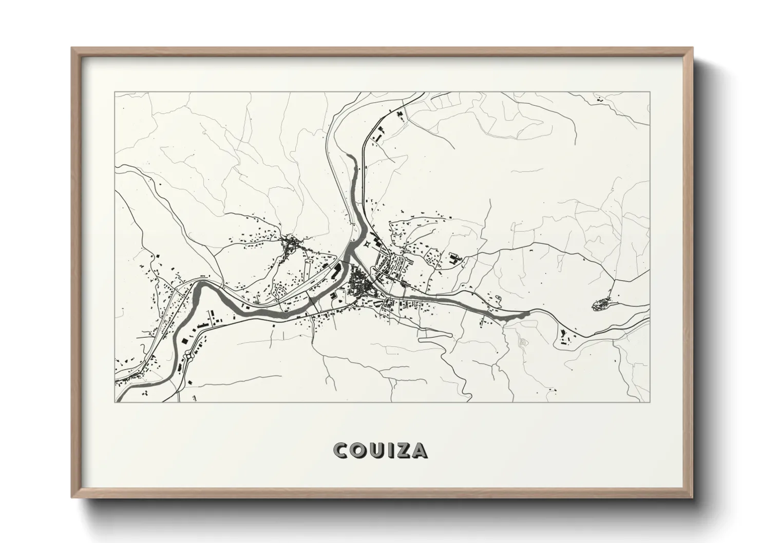 Une affiche de carte sur Couiza