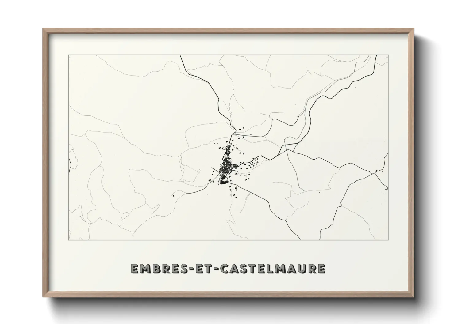 Une affiche de carte sur Embres-et-Castelmaure