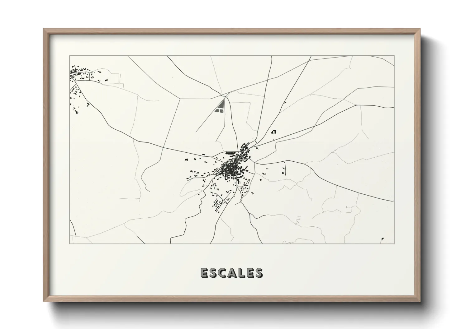 Une affiche de carte sur Escales