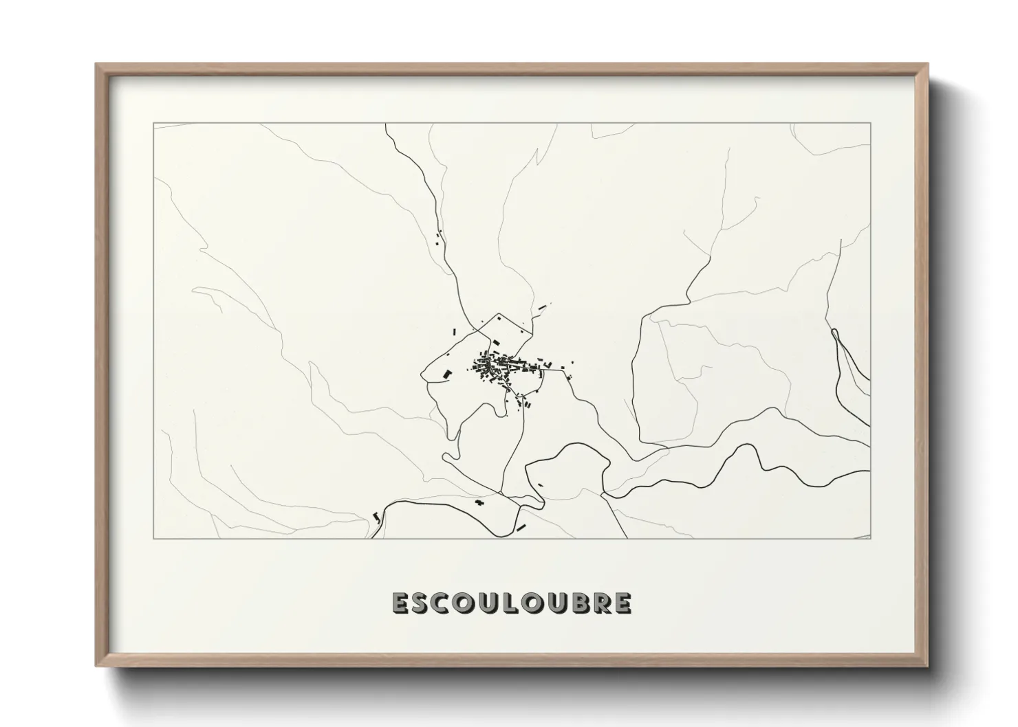 Une affiche de carte sur Escouloubre
