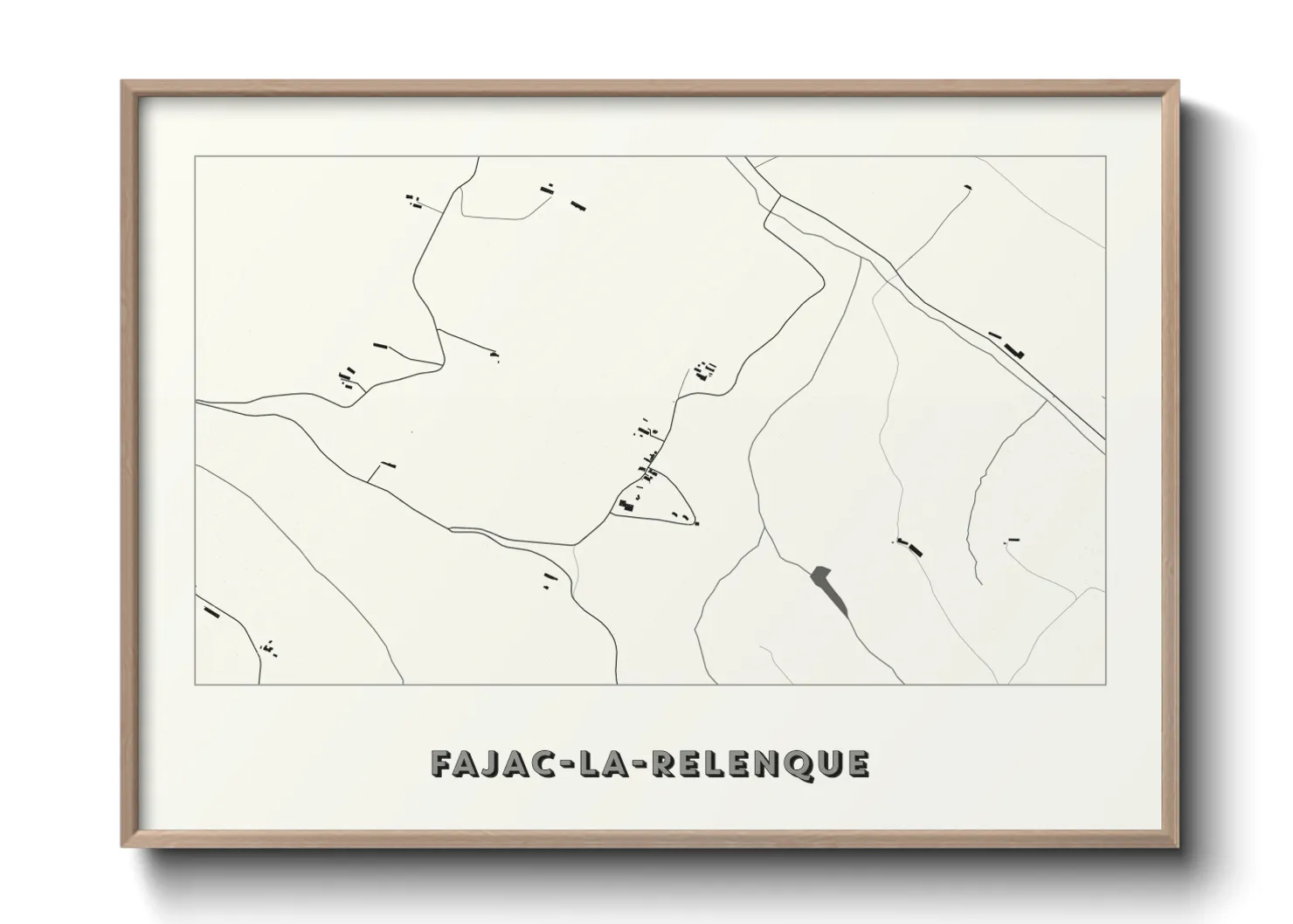 Une affiche de carte sur Fajac-la-Relenque