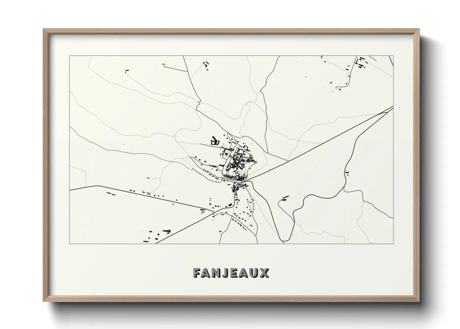 Une affiche de carte sur Fanjeaux