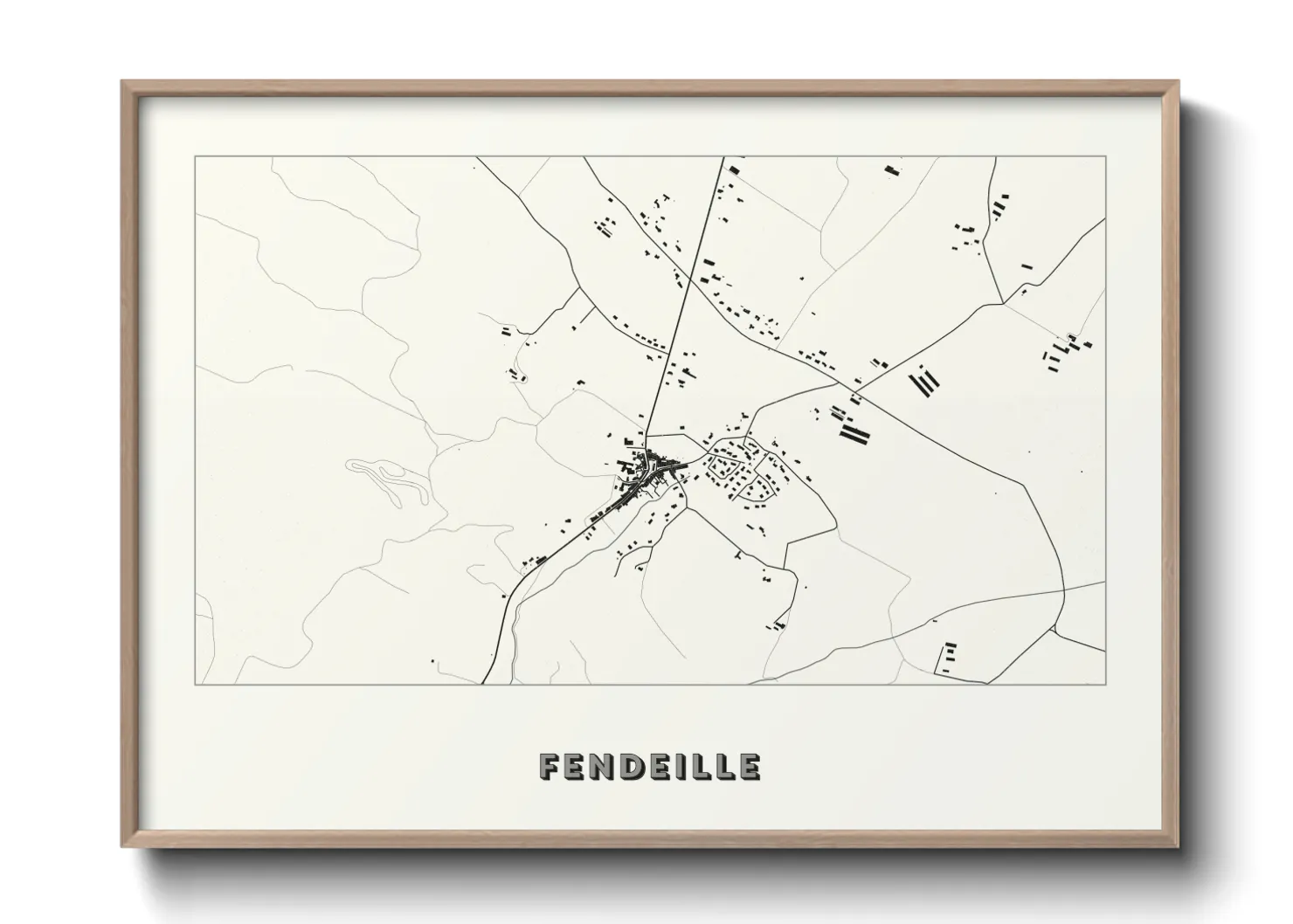 Une affiche de carte sur Fendeille