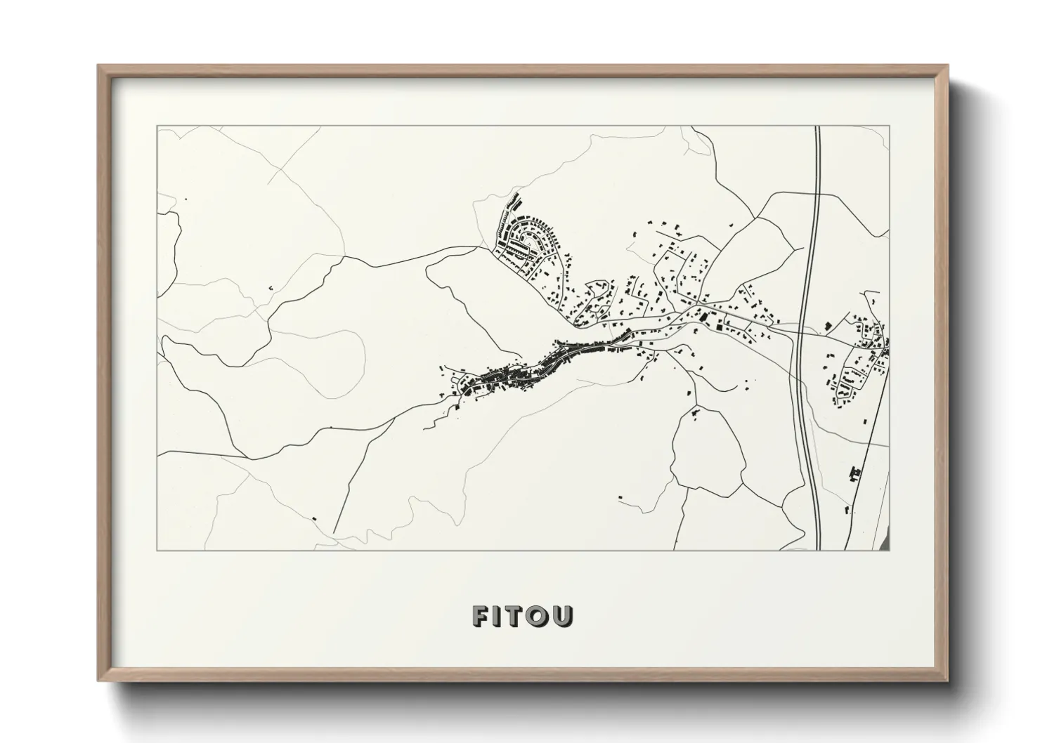 Une affiche de carte sur Fitou