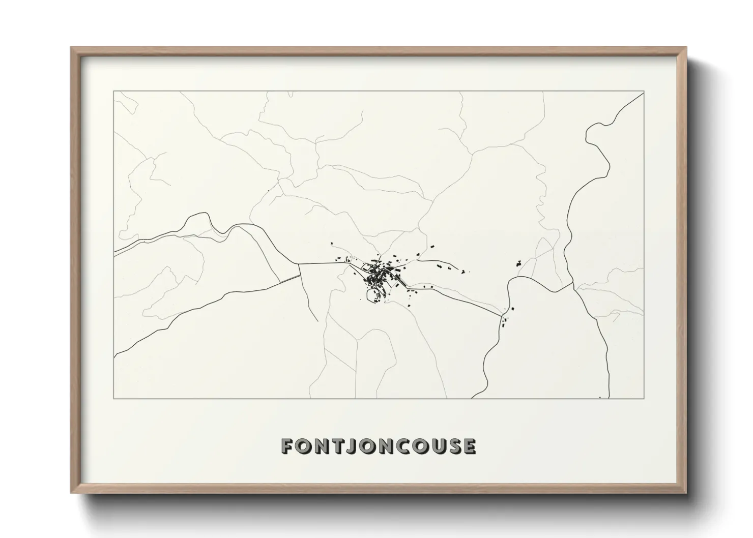 Une affiche de carte sur Fontjoncouse
