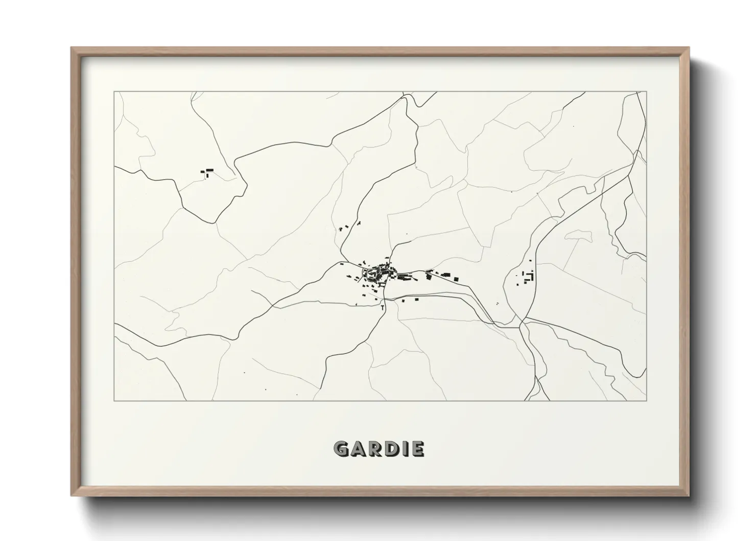 Une affiche de carte sur Gardie