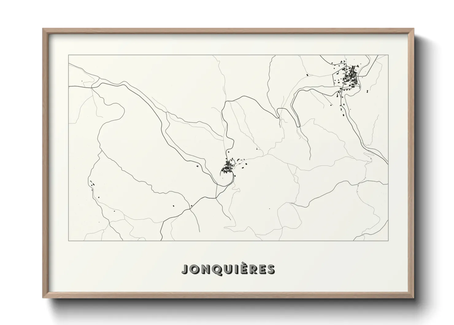 Une affiche de carte sur Jonquières