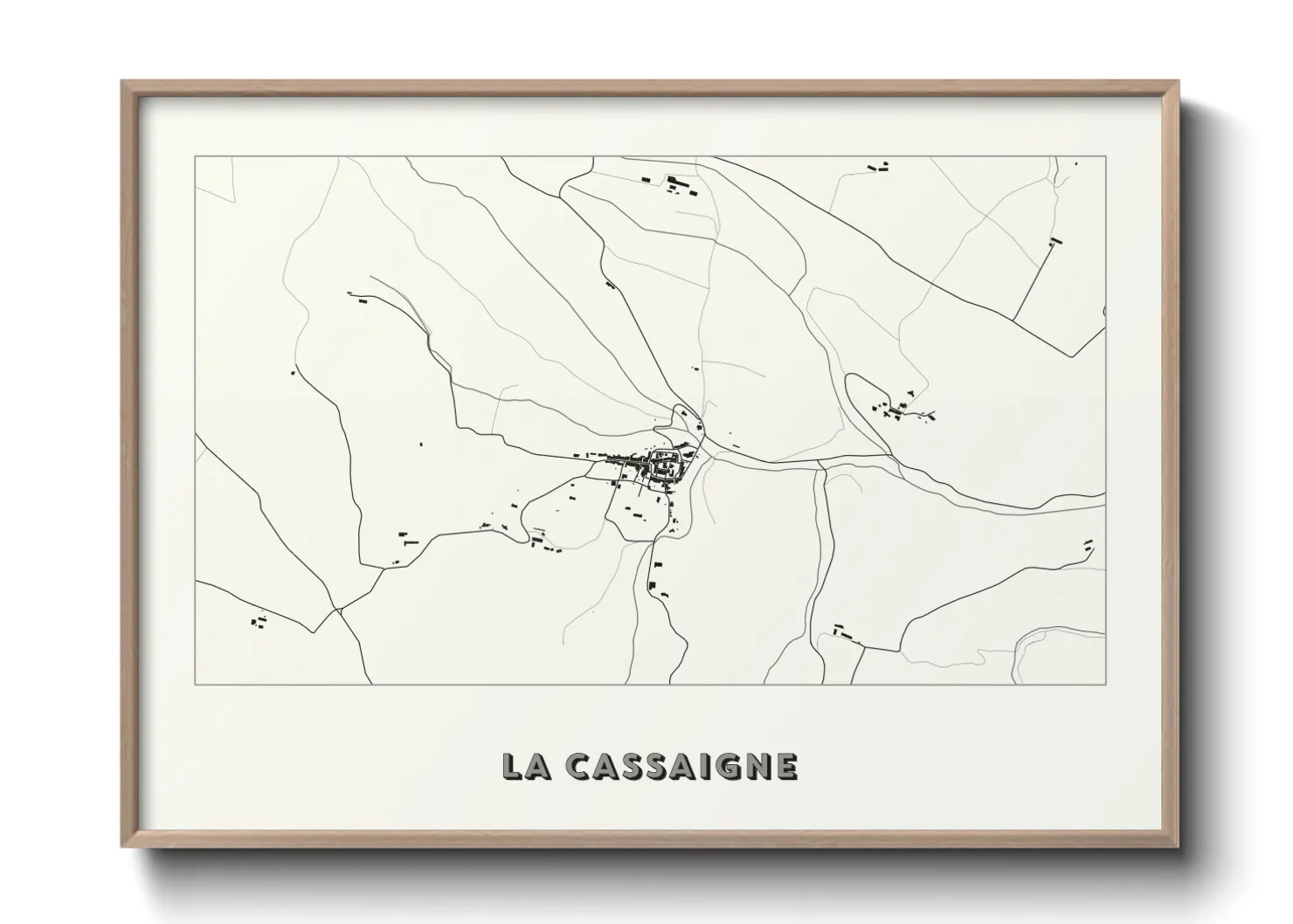 Une affiche de carte sur La Cassaigne