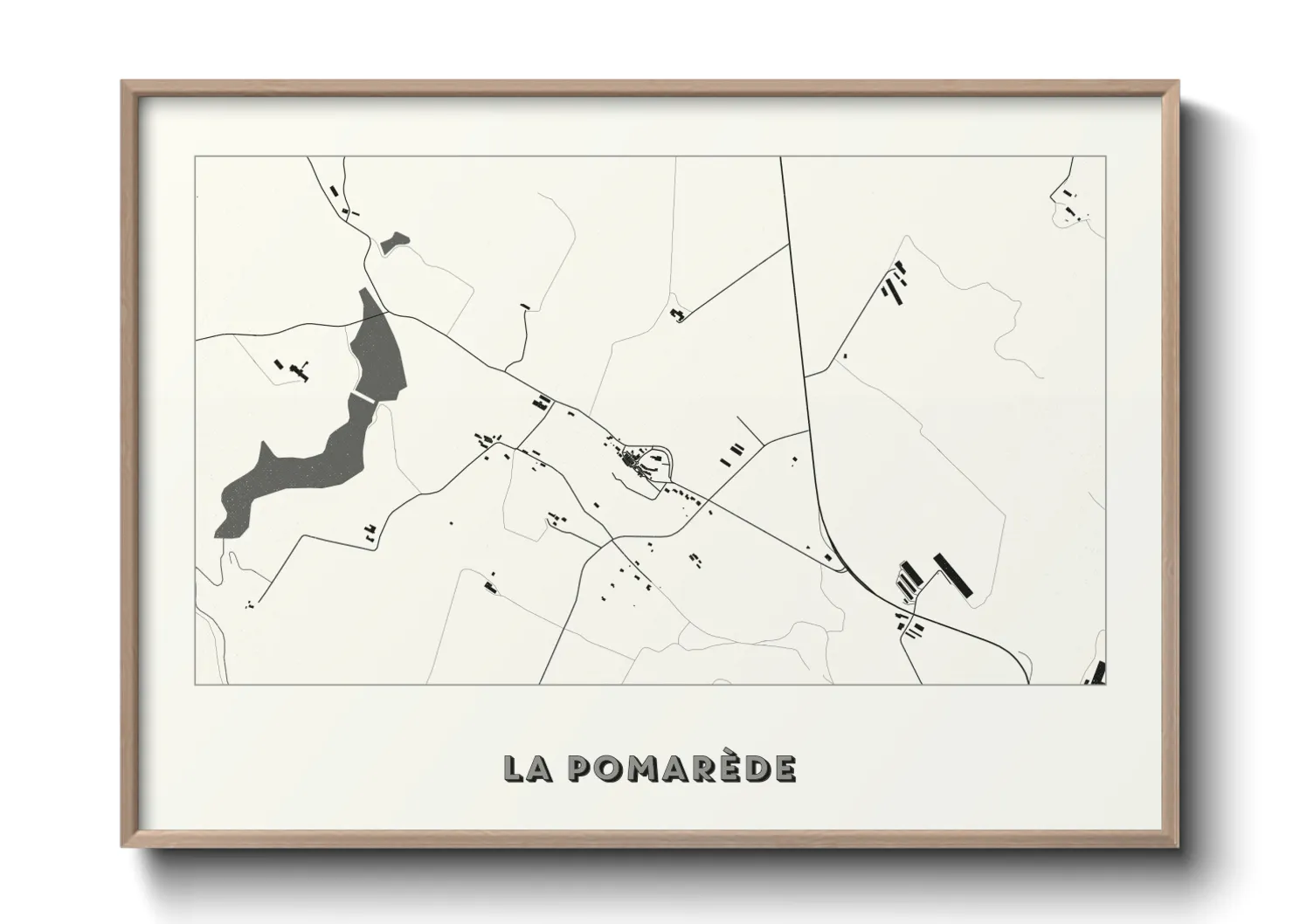 Une affiche de carte sur La Pomarède